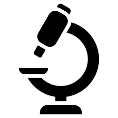 Microscope Icon Black Solid