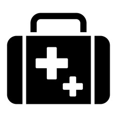 Obraz premium First Aid Icon Black Solid