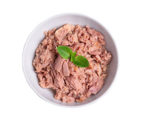 tuna meat in bowl