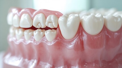 Concept image of a healthy mouth with no cavities emphasizing the importance of preventive care