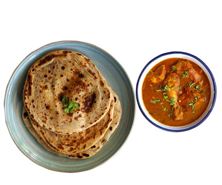 chappathi with chicken curry