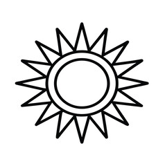 sun icon vector illustration, sun silhouette, , sun vector sign on white background