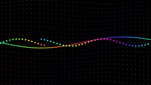 Rainbow multilayer glow line animation with flowing abstract motion