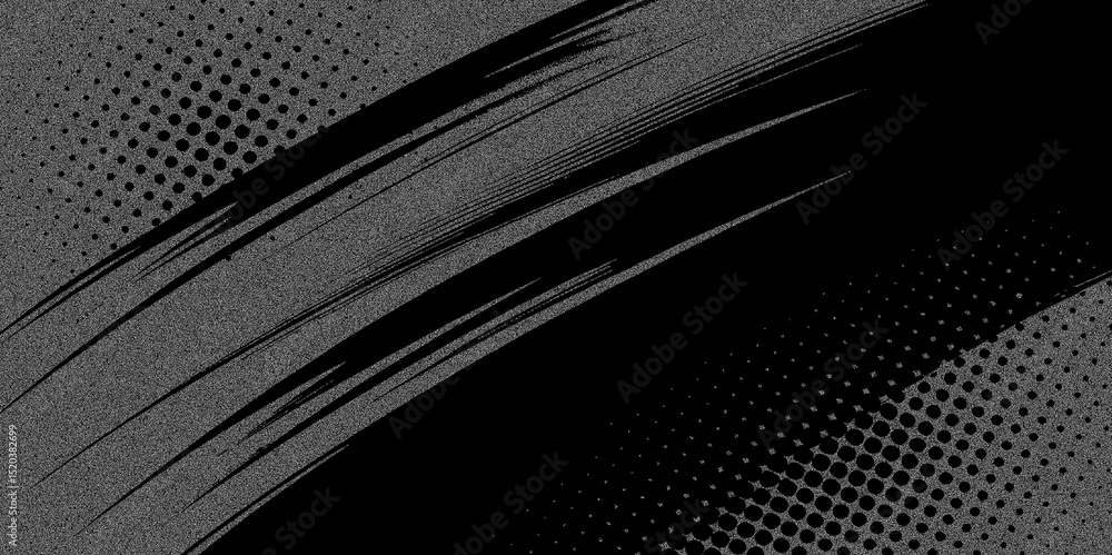 Aufkleber Abstract gray background with diagonal lines and halftone dots in a dynamic composition style.