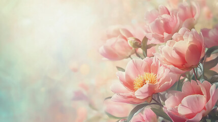 Elegant wedding invitation card background vector. Minimal hand painted watercolor Paeonia flowers texture template background. Design for wedding, vip cover, poster, rsvp moderncard.Valentine's Day