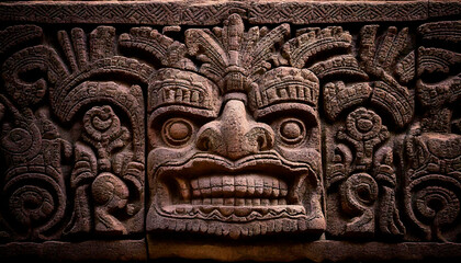 Indian Tribal God Stone Wall Sculpture