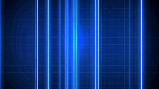 Glowing blue lines on a grid