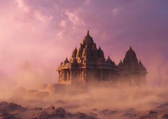 Ancient Temple Amidst the Mists: A Journey Through Time and Mystical Realms