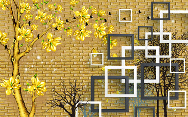 abstract background with flowers
