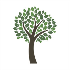 Fototapeta premium Eco-Friendly Green Tree Logo for Nature, Environment, and Organic Brands