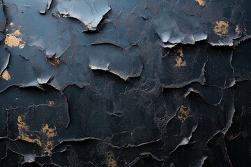 Distressed Black Weathered Surface. Peeling Paint Texture for Industrial Design Inspiration