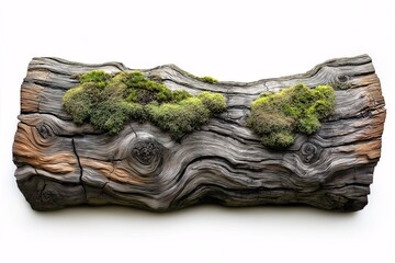 Woodland Log Texture with Moss. Biophilic Organic Wood and Rustic Reclaimed Wood for Interiors and Crafts