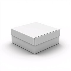 Minimalist White Gift Box Packaging for Product Presentation and Retail Display