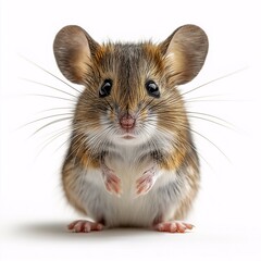 Cute Furry Mouse Portrait. A Close-Up on Natural Wildlife Creatures
