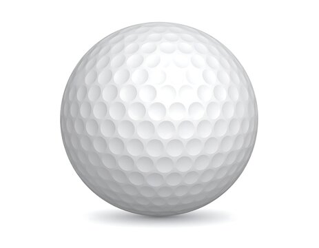 White golf ball illustration
