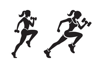 Women Working Out Silhouette