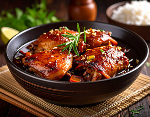Filipino Adobo Chicken with Soy Sauce