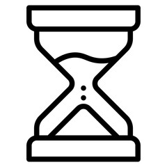 Hourglass icon in vector illustration