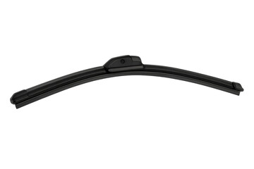 Obraz premium Automotive windshield wiper blade removing rain, ensuring driving safety with clear visibility against transparent backdrop