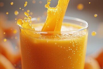 Fresh & Vibrant Orange Juice Splash. Nutritious Citrus Beverage for a Healthy Lifestyle