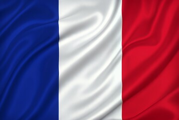 High Resolution French Flag Image Realistic Waving Tricolore Fabric Texture