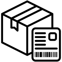 Shipping Label Icon Outline - obrazy, fototapety, plakaty