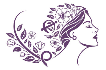 Flat women s day logo design floral and modern