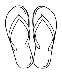 Flip Flops Line Art