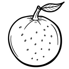 Simple Clementine Vector on White