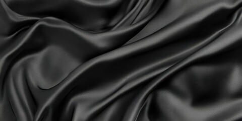 Obraz premium Experience the elegance of Black Fabric with flowing texture and Luxurious Feel