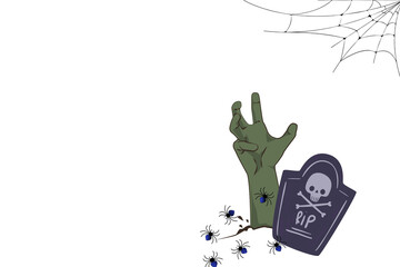 vector illustration of a scary halloween background