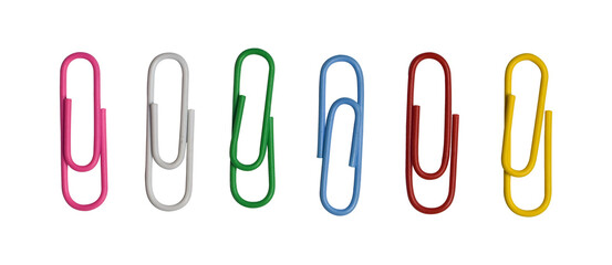 colorful paper clips