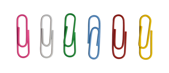 colorful paper clips