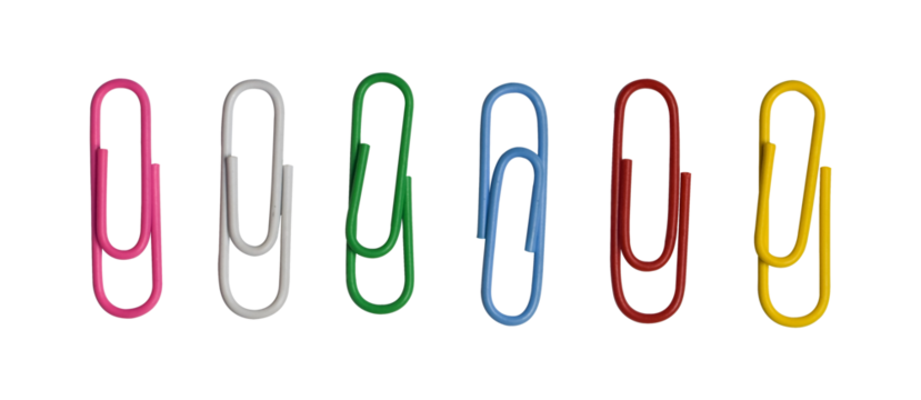 colorful paper clips - Powered by Adobe