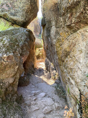 November 11 2023, Pinnacles National Park California USA,  Bear Gulch Trail Passage
