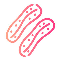 fried banana gradient icon