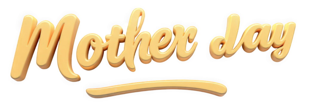 Elegant Mother's Day Celebration Greeting with Script Typography and Yellow Hue