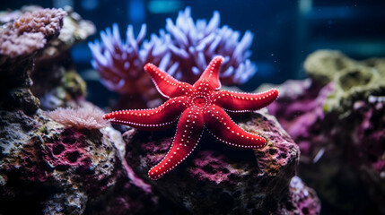 starfish on coral reef