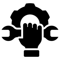 Repair Icon Black Solid