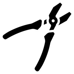 Plier Icon Black Solid