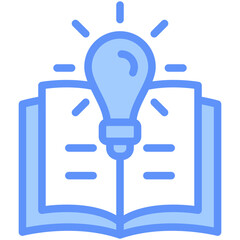 Learning Icon Outline Blue