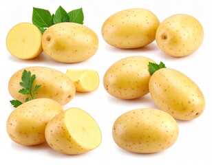 Fresh Potatoes with Refreshing Green Leaves