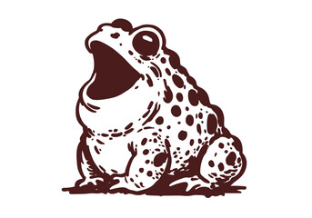 Toad Hand Drawn Natural Illustration Vector Isolated by AZ for Books, Arts, Design and Decoration Graphic Asset