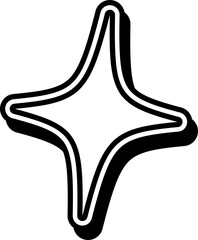 Rounded Diamond Sparkle Icon Sticker