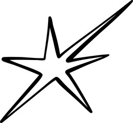 Freeform Energetic Starburst with Tapered Spikes