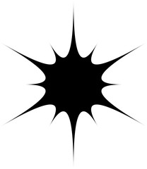 Radial Starburst with Thin Elongated Spikes