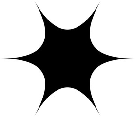 Curved Diamond Starburst with Soft Rounded Edges