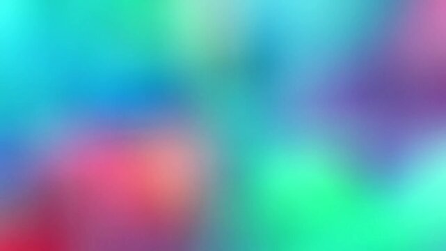 Blurry abstract background of blue green purple and pink. Suitable for web design, presentations, digital art, and social media graphics.