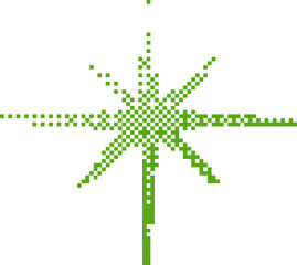 Starburst Pixel Gradient Shape Eight Point Rays