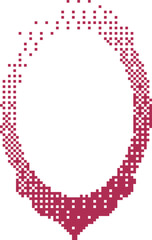 Halftone Pixel Oval Frame Ornate Gradient Fade